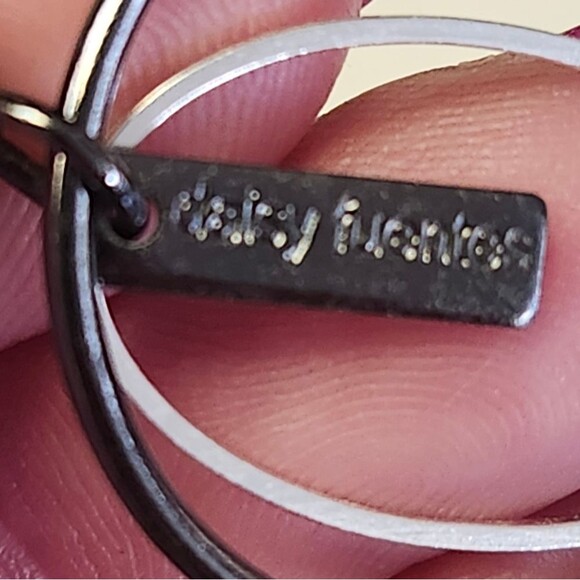 Daisy Fuentes Silver & Black Toned Loop Metallic Necklace, 16" - Picture 2 of 5